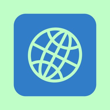 Küre simgesi. Düz tasarım stili dünya vektör simgeler.