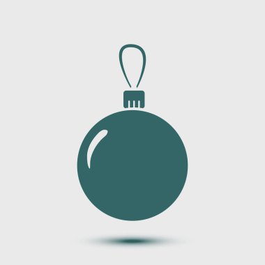 Noel topları simgesi. Yılbaşı Dekorasyonu. Tüm Noel ve yeni yıl kutlamak için.