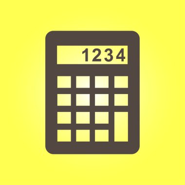 Hesap makinesi simge. Maliyet fiyatını hesaplamak. Düz tasarım stili. 