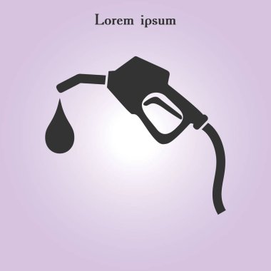 benzin pompa meme, vektör çizim basit simgesi