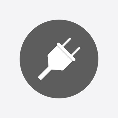 Vektör elektrik prizinden sembolü. Web düz simgesi.