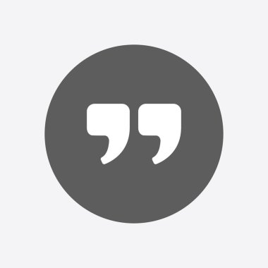 Konuşma simgesini. İletişim sembolü. Sohbet alıntı işareti.