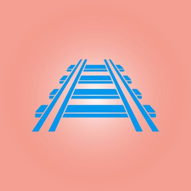 Demiryolu vektör renk işareti.