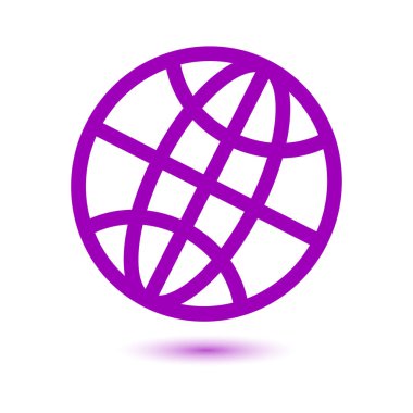 Küre simgesi. Düz tasarım stili dünya vektör simgeler.