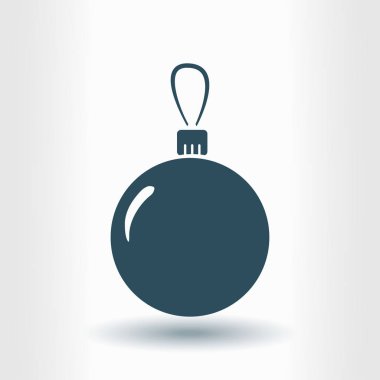 Noel topları simgesi. Yılbaşı Dekorasyonu. Tüm Noel ve yeni yıl kutlamak için.