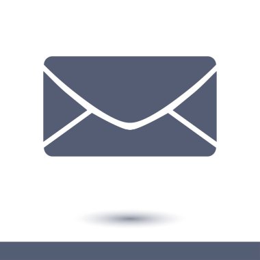 Düz simgesi mektup. Posta simgesi. Vektör simgesi. 