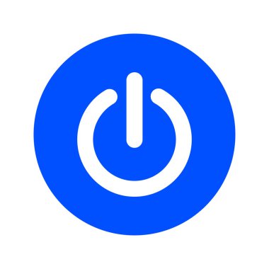 Güç işareti düz simgesi.