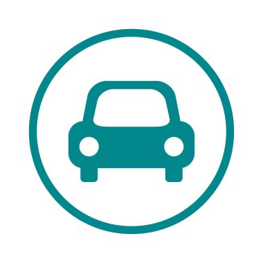 Taşıma simgesi. Araba işareti. Teslimat taşıma sembolü.