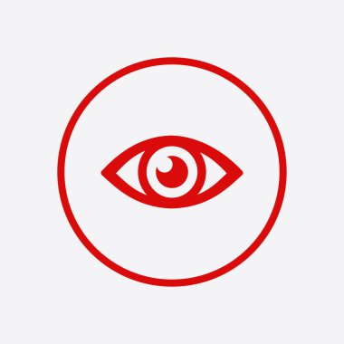 Göz simgesini. Düz tasarım stili.