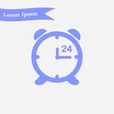 Saat Açık. Saat yüzü. Düz tasarım stili.