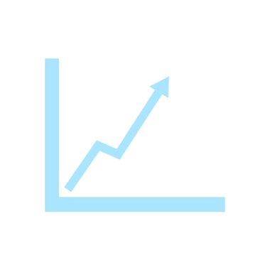 İş grafiği. Infographic. Grafik simgesini. Büyüyen grafik erkek. Düz tasarım stili.