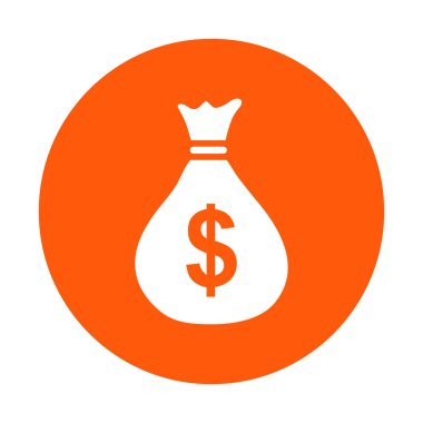 Doları Usd para birimi simgesi. Düz tasarım stili. 