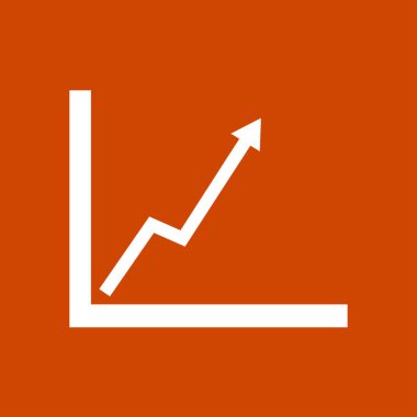 İş grafiği. Infographic. Grafik simgesini. Büyüyen grafik erkek. Düz tasarım stili.