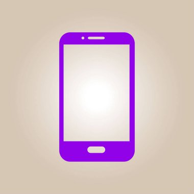 Smartphone simge vektör Illustration. Düz tasarım stili. 