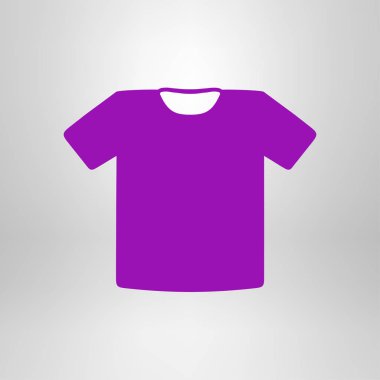 T-shirt işareti simgesi. Giysi sembolü. Düz tasarım stili.