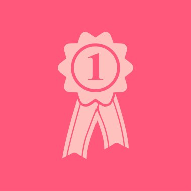  Kurdele simgesi ile rozet. Ödülü rozet şerit erkek ile.