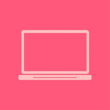 Laptop, vektör çizim basit simgesi