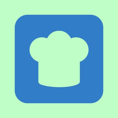 Chef şapka işareti simgesi. Şapka pişirme sembolü.