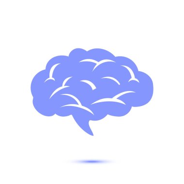 Beyin simgesi. İnsan akıllı akıllı zihin. Nöroloji sembolü.