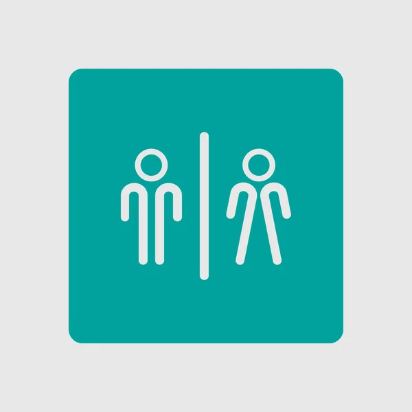 トイレ記号アイコン 男性と女性のトイレ フラットなデザイン — ストックベクタ