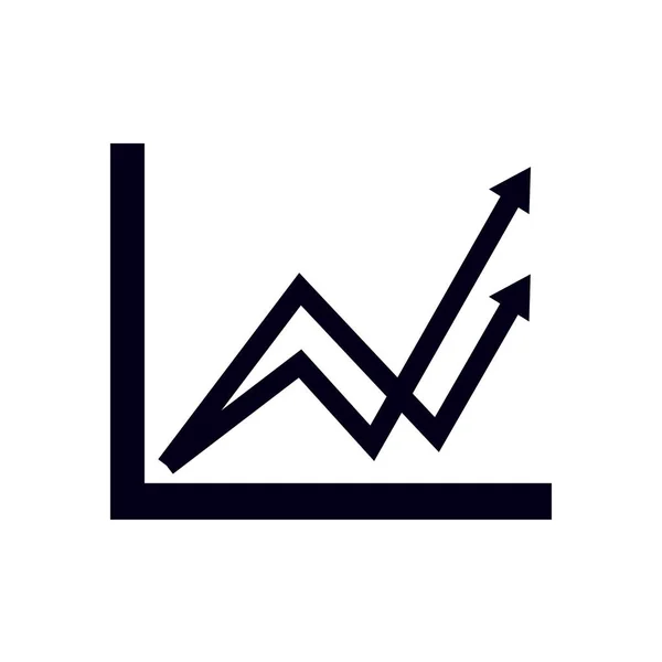 Gráfico Negocios Infografía Icono Gráfico Simbol Gráfico Crecimiento Estilo Diseño — Vector de stock