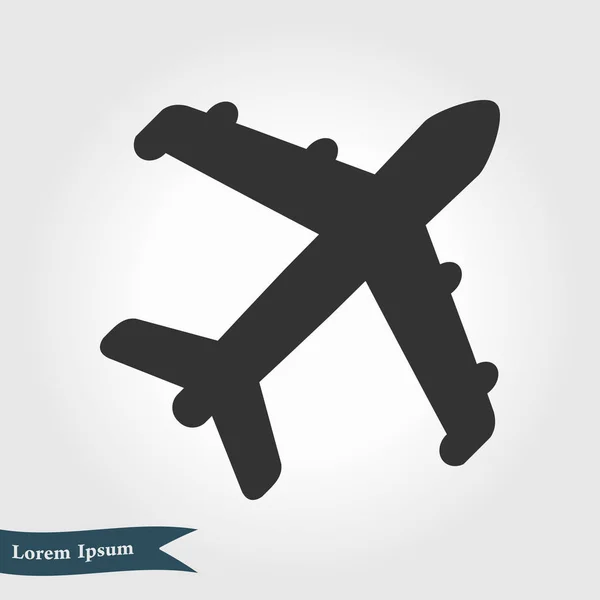 Plane Icon Travel Symbol Airplane Plane Bottom Sign — Stock Vector