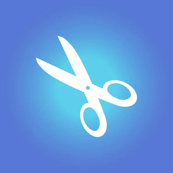 Scissors Icon Mark Cut Here Flat Design — Stock Vector