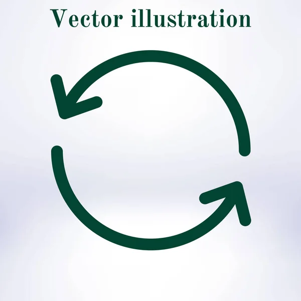 Signo Flecha Circular Icono Vector Estilo Diseño Plano — Vector de stock