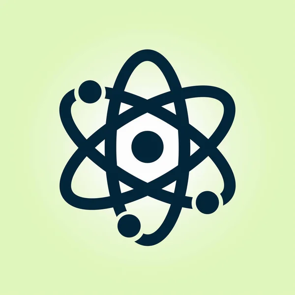 Atom Sign Symbol Atom Part Icon Flat Design Style — Stock Vector