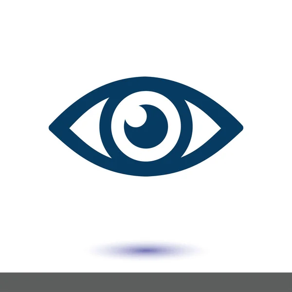 Eye Icon Monitoring Surveillance System Flat Design Style — Stock Vector