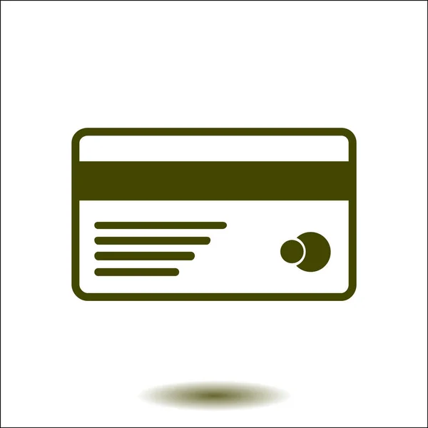 Vector Creditcard Pictogram Platte Ontwerpstijl — Stockvector