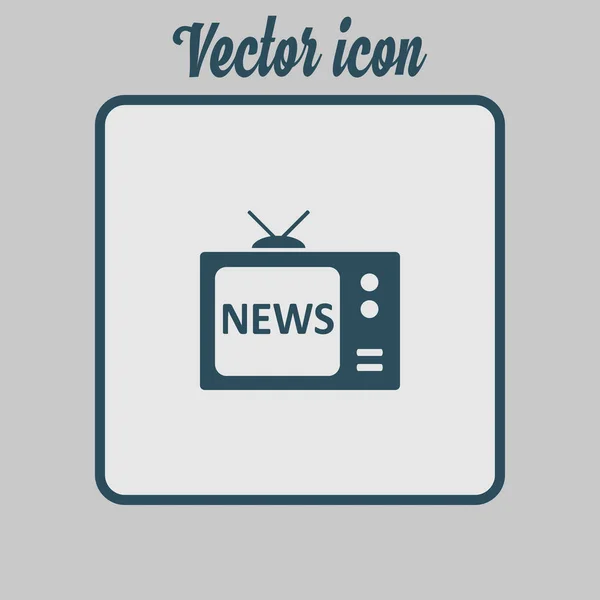 Nachrichtenreporter Fernsehen Flachen Design Stil Symbol Der Massenmedien — Stockvektor