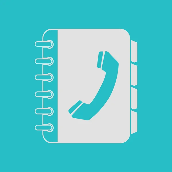 Telefonbuch Flach Icon Flacher Designstil — Stockvektor