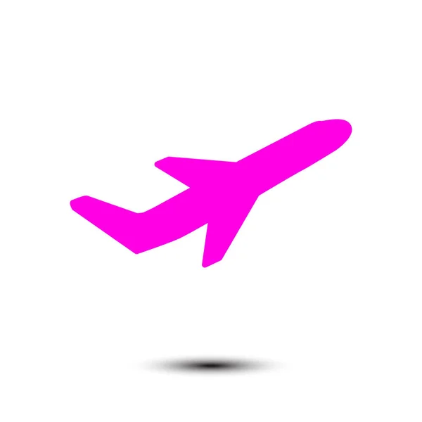 Flybilletter Flybilletter Reisegods Takeoff Silhuettelement Flysymbol Reiseikon Flate Konstruksjoner – stockvektor