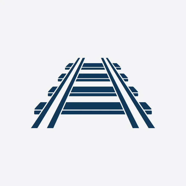 Ícone Estrada Ferro Sinal Comboio Símbolo — Vetor de Stock