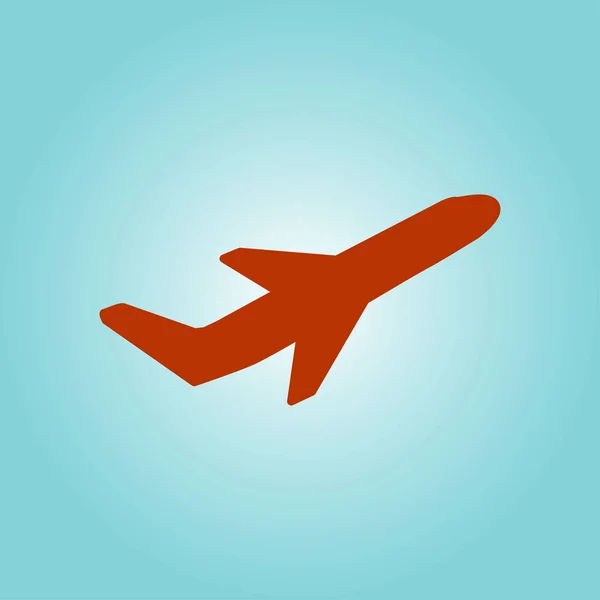 Repülőjegy Repülés Légi Fly Utazási Felszállás Silhouette Eleme Sík Szimbólum — Stock Vector