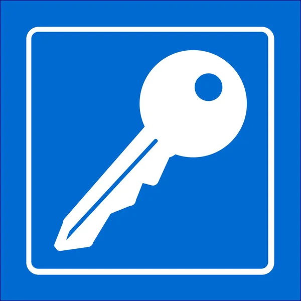 Εικονίδιο Κλειδιού Σύμβολο Κλειδώματος Σημάδι Ασφάλειας Επίπεδη Σχεδίαση Στυλ — Διανυσματικό Αρχείο