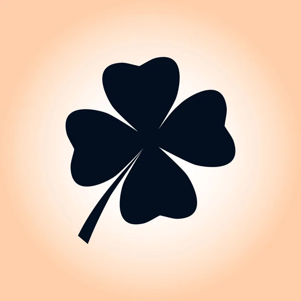 Leaf Clover Teken Pictogram Saint Patrick Symbool Ecologie Concept Platte — Stockvector