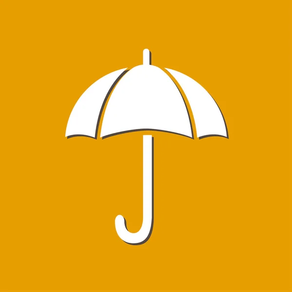 Parapluie Signe Icône Symbole Protection Pluie Style Design Plat — Image vectorielle