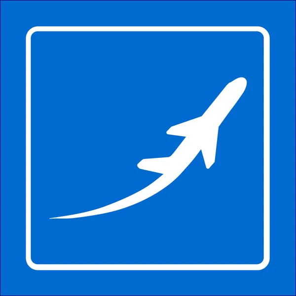 Billets Avion Vol Vol Vol Décollage Silhouette Élément Symbole Avion — Image vectorielle
