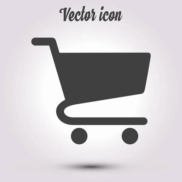 Icono Plano Carta Compras Añadir Producto Carrito — Vector de stock