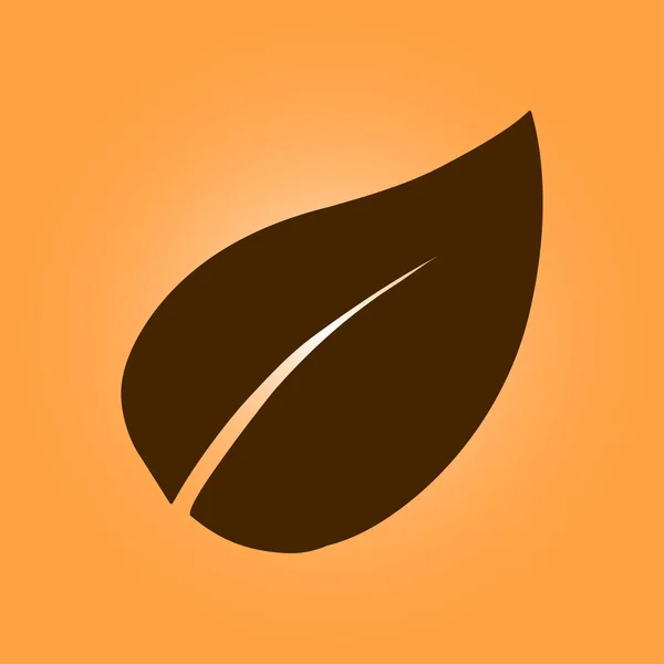Leaf Ikonen Fräsch Naturlig Produkt Ekologisk Produktsymbol Platt Designstil — Stock vektor