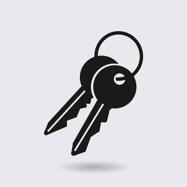 Key Icon Lock Symbol Security Sign Flat Design Style — Stock Vector