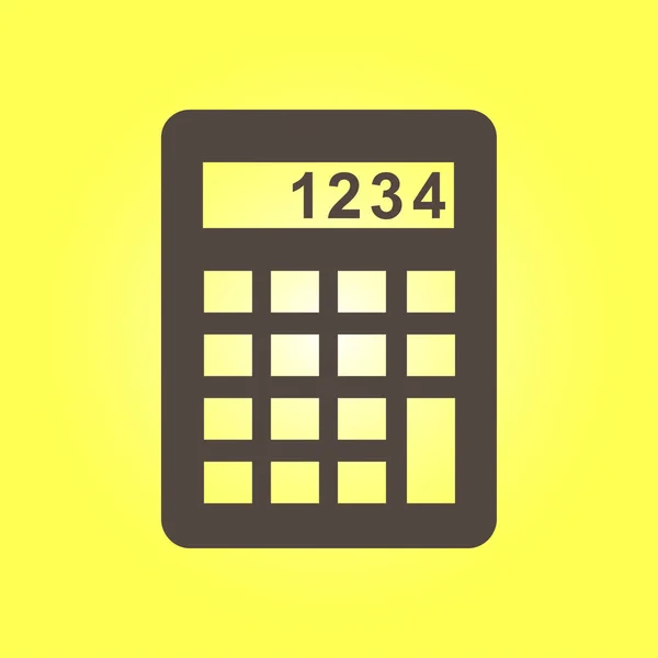 Icono Calculadora Calcule Precio Coste Estilo Diseño Plano — Vector de stock