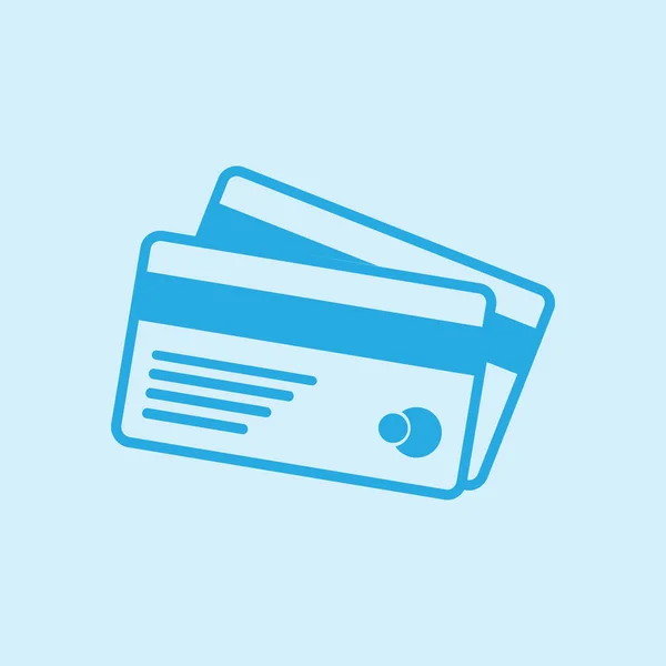 Vector Creditcards Pictogram Platte Ontwerpstijl — Stockvector