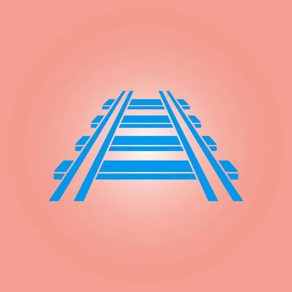 Eisenbahnvektor Farbzeichen — Stockvektor