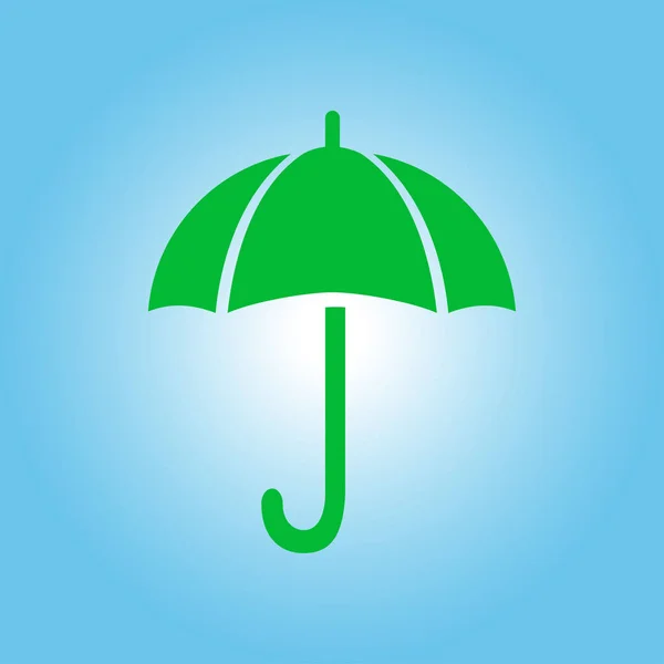 Umbrella Sign Icon Rain Protection Symbol Flat Design Style — Stock Vector