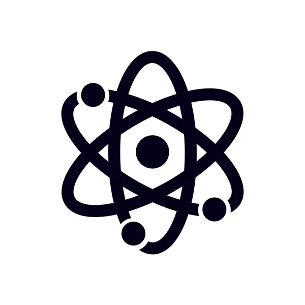 Simbolo Del Segno Atomico Icona Della Parte Atomica Stile Design — Vettoriale Stock