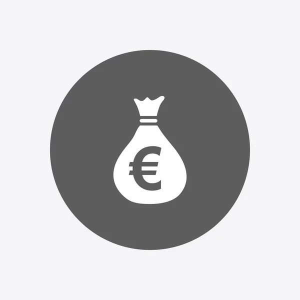 Euro Eur Currency Symbol Flat Design Style — Stock Vector