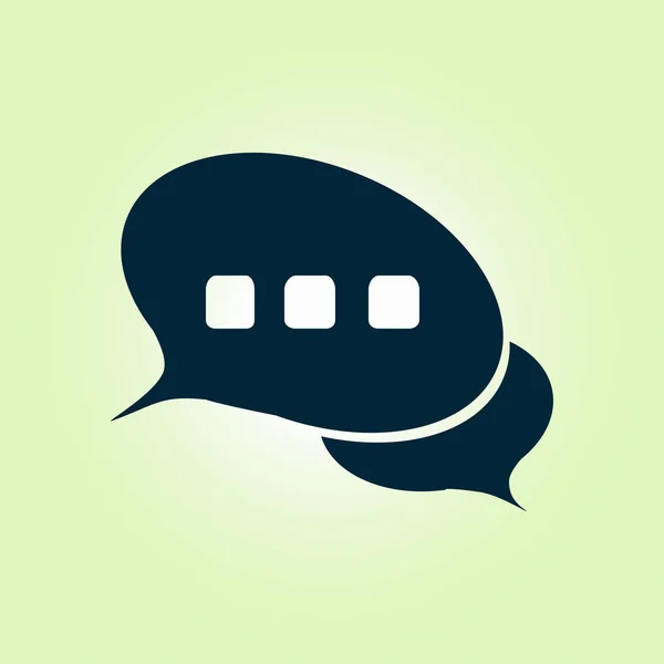 Chat Flat Icon Badge Discussão Diálogo Caráter Correspondência — Vetor de Stock